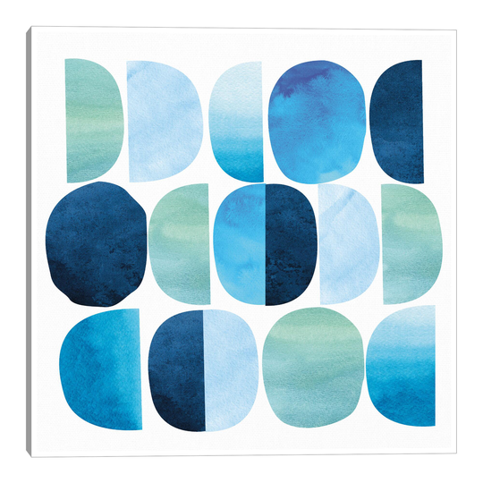 Codes Blue by Nikki Chu Framed Canvas Wall Art - Medium by World Market