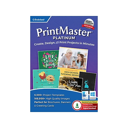 Broderbund Print Master Platinum for 1 User, Windows/Mac, Download (46511)