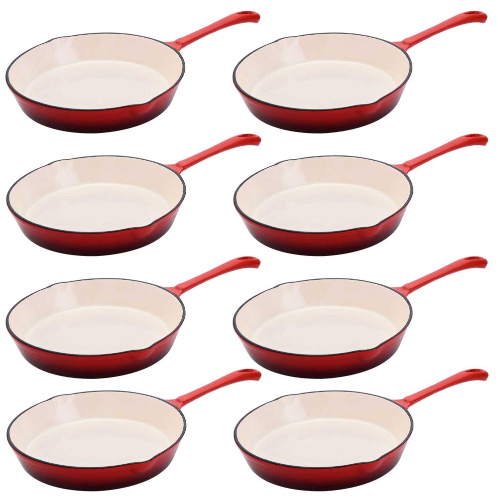 Hamilton Beach 8-Piece 7.87-in Cast Iron Skillet Set in Red | 116592