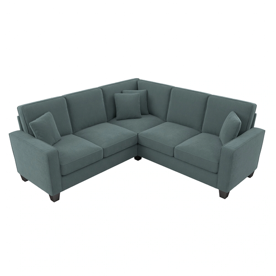 Bush Furniture Stockton Modern Turkish Blue Herringbone Fabric Polyester/Blend Sectional | SNY86STBH-03K