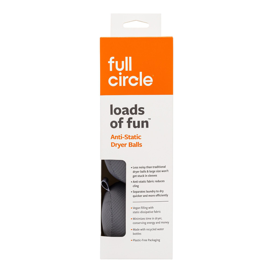 Full Circle Loads of Fun Anti Static Dryer Balls 3 Pack: Silver - Polyester by World Market