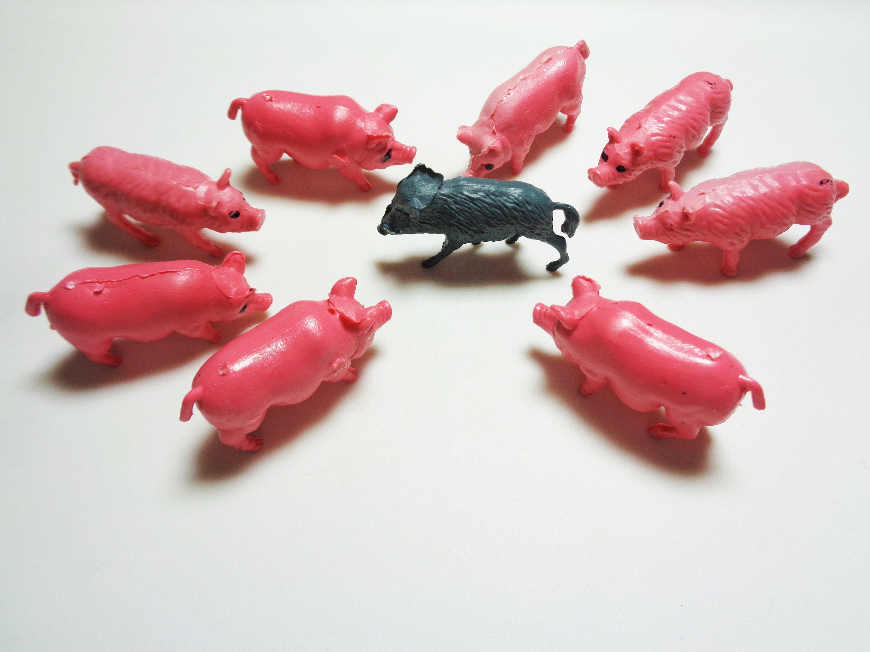 Buy A Herd - Vintage Plastic Farm Animals Pigs Or Sheep
