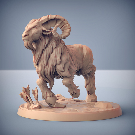 Ram Companion B | Premium 3D Printed Tabletop Miniatures 28mm To 100mm Dnd D&d Dungeons & Dragons 21574
