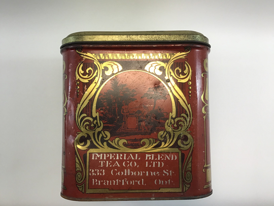 Antique Imperial Blend Tea Co. Ltd. Hinged Lid Large Tin Store Display