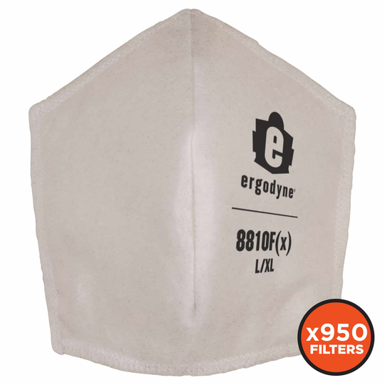 Ergodyne 190-Pack Disposable Cotton Polyester Blend Not Rated Large/X Large All- Purpose Face Mask in White | 48874