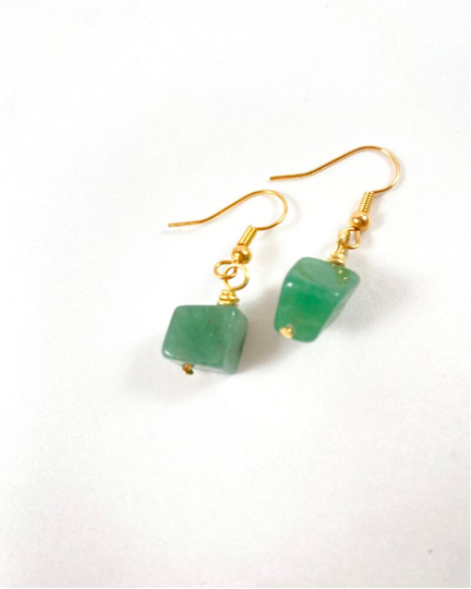 Green Aventurine Earrings | Crystal Earrings Abundance Jewelry| Stone Lucky