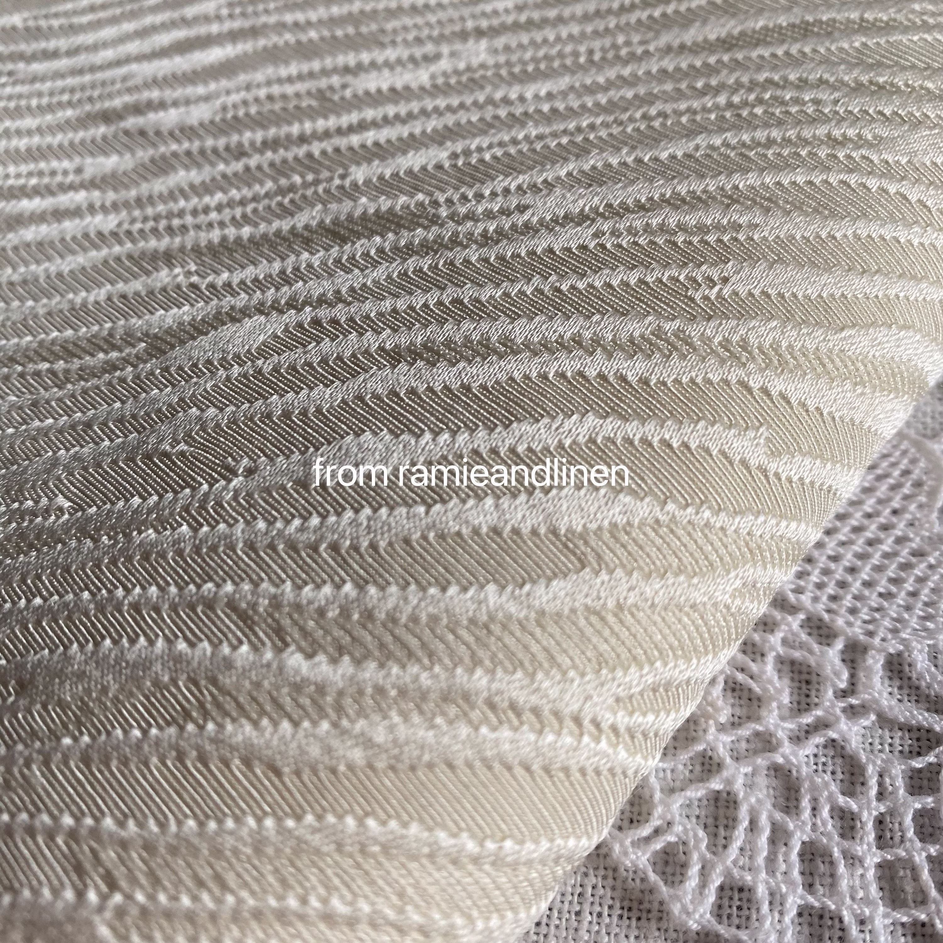 Silk Fabric, Silk Wool Blend Jacquard Brocade Half Yard By 44" Wide