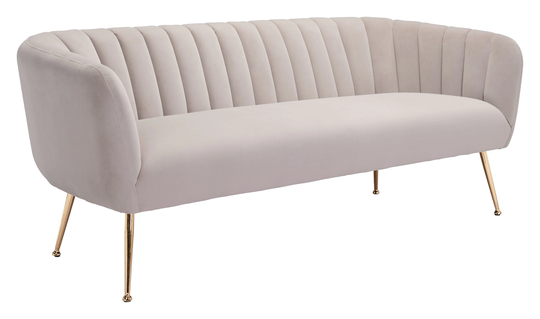 Zuo Modern Deco Modern Beige Polyester/Blend Sofa in Off-White | 101853