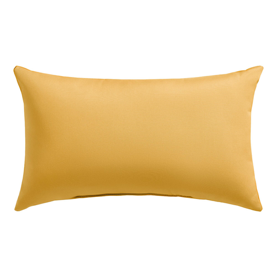 Sunbrella Buttercup Canvas Outdoor Patio Lumbar Pillow: Yellow - Acrylic by World Market