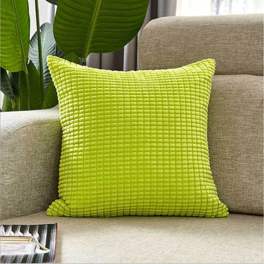 Cable-knit Polyester Blend soft feeling Pillow Covers 20''x20'' (With/Without Inserts) - green