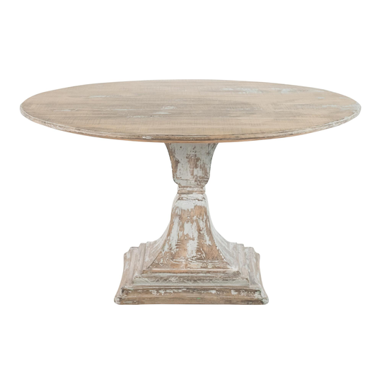 Round Antique Gray Reclaimed Pine Ridge Dining Table - Small by World Market