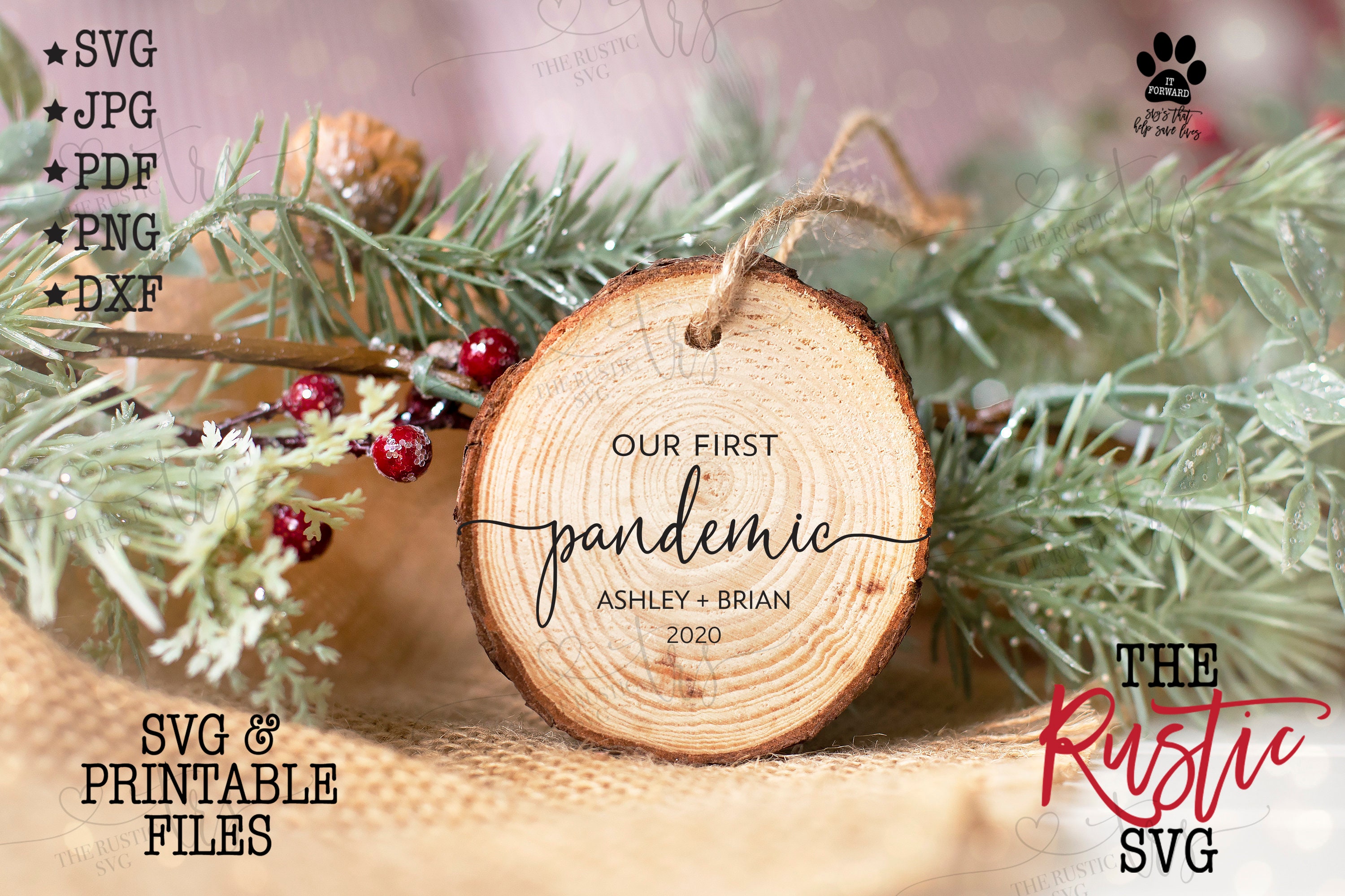 Our First Pandemic, Personalized Pandemic Ornament, Ornament Svg, 2020 Png, Jpg, Pdf, Svg, 027