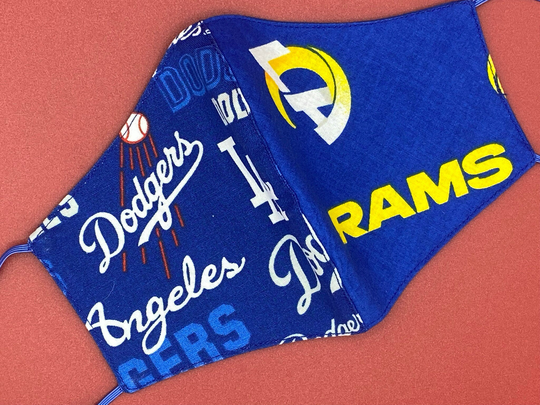 Dodgers & Rams Face Mask, La Los Angeles Two in One, Nfl Baseball Dodgers, Nfl Mlb