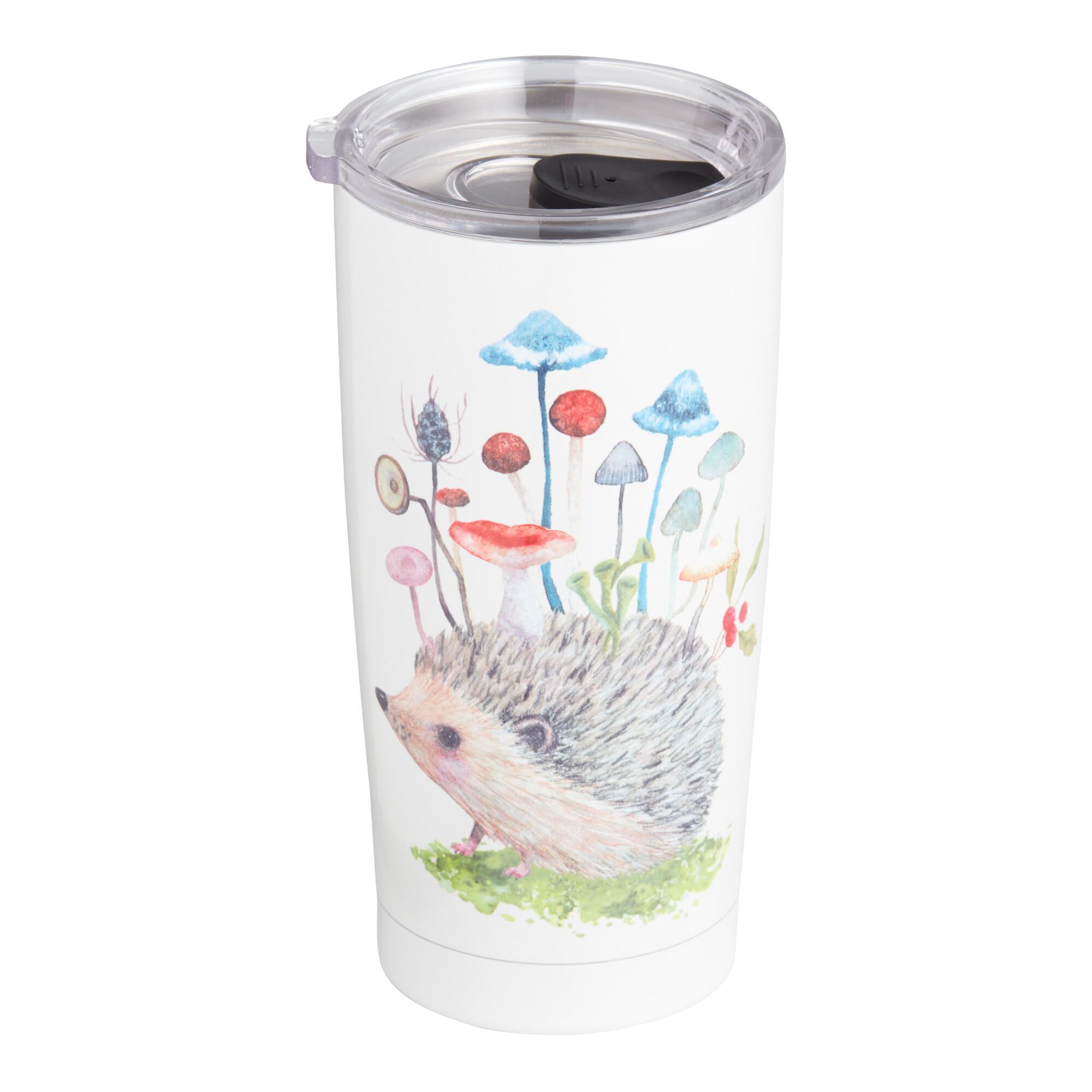 Studio Oh Hedgehog Insulated Stainless Steel Tumbler: White by World Market