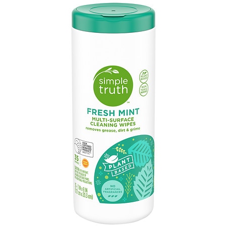 Kroger Simple Truth Fresh Mint Multi-Surface Cleaning Wipes - 35.0 ea