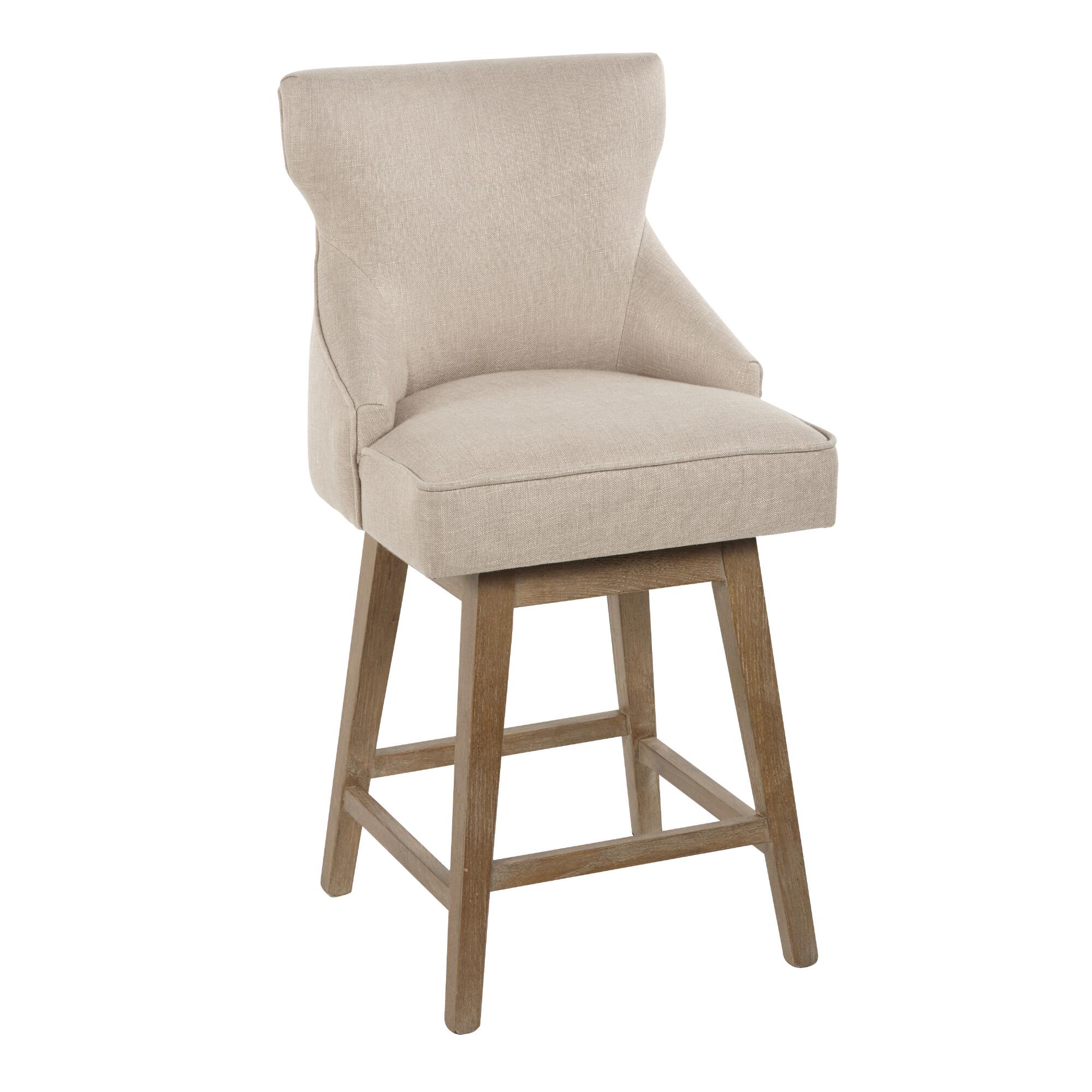 Landon Upholstered Swivel Counter Stools Set Of 2 by World Market