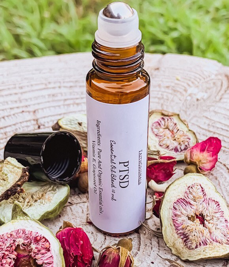 Ptsd Post Traumatic Stress Disorder Essential Oil Blend Roll On 10Ml, Anxiety Relief, Oils, Therapeutic, Organic, Self Care, Gift