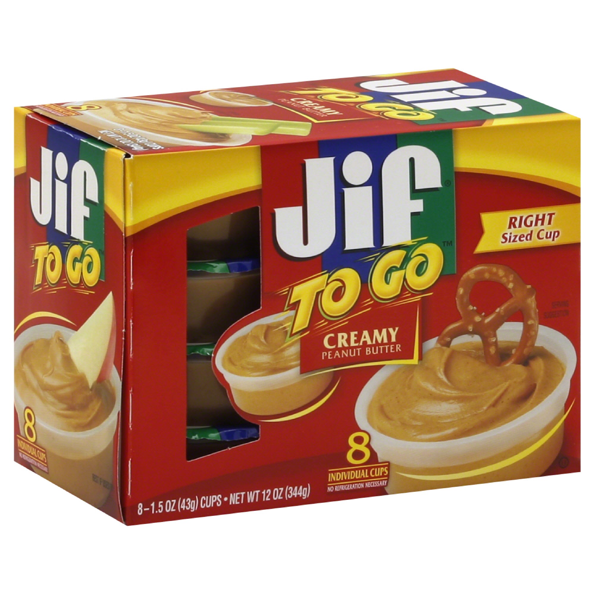 Jif To Go Peanut Butter Cups, Creamy, 1.5 oz - 8 ct