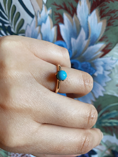 10Kt Gold Ostby Barton Turquoise Ring