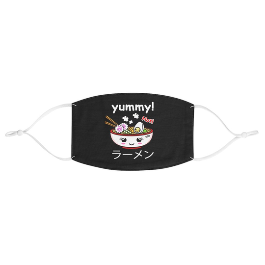 Ramen Noodles Face Mask, Anime Style Kawaii Fabric Cute Food Funny Mask