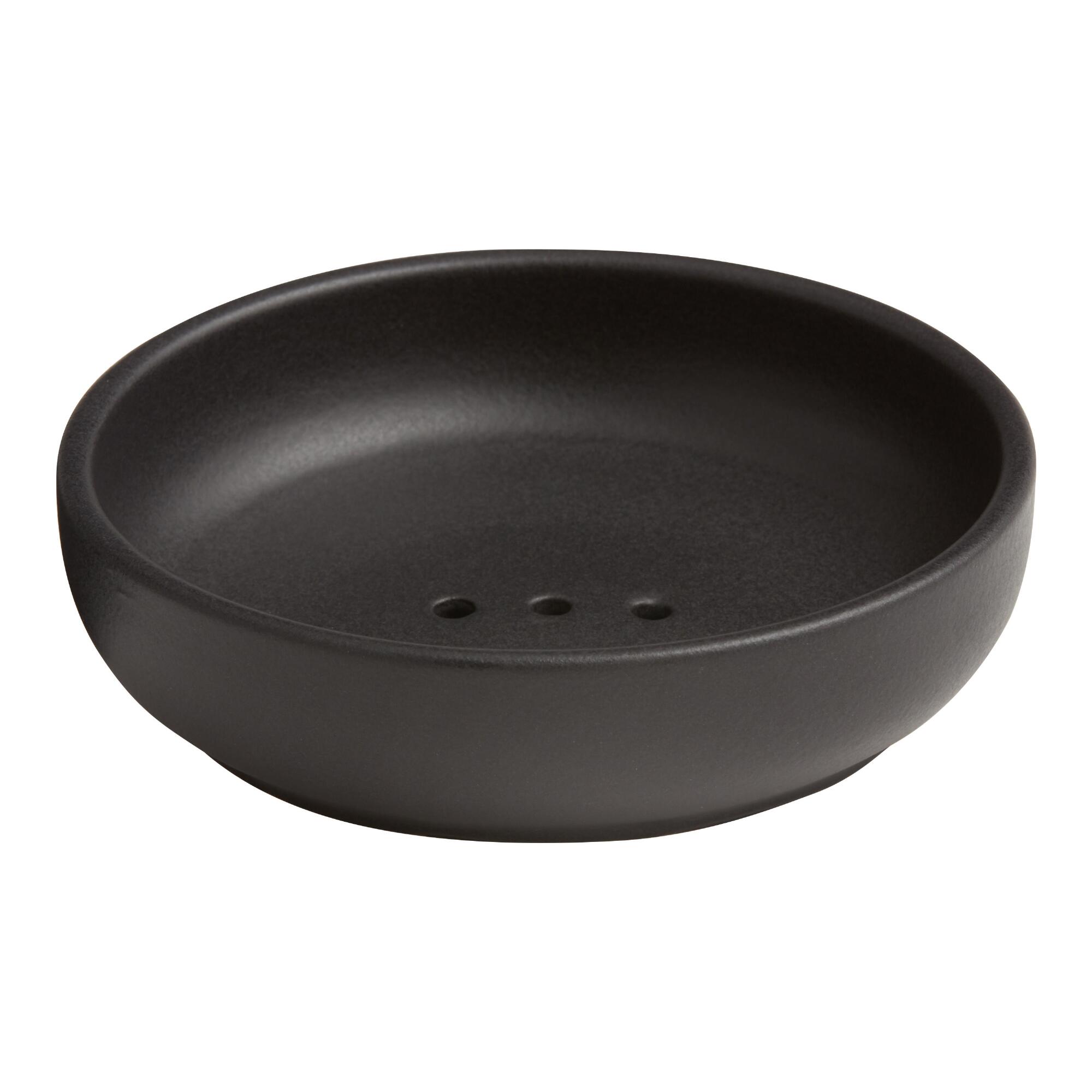 Matte Black Ceramic Soap Dish by World Market