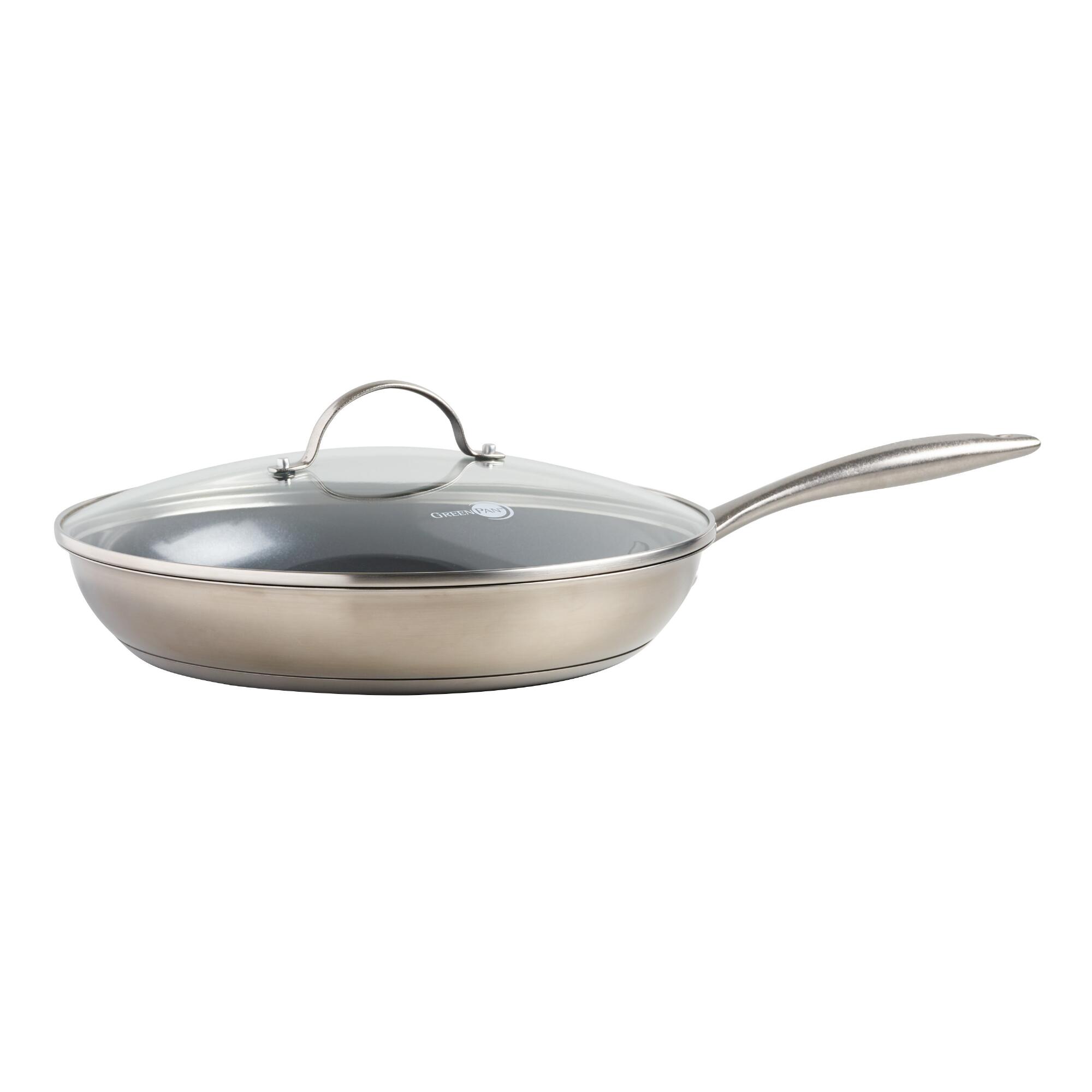12 Inch GreenPan Marina Nonstick Ceramic Frying Pan with Lid by World Market