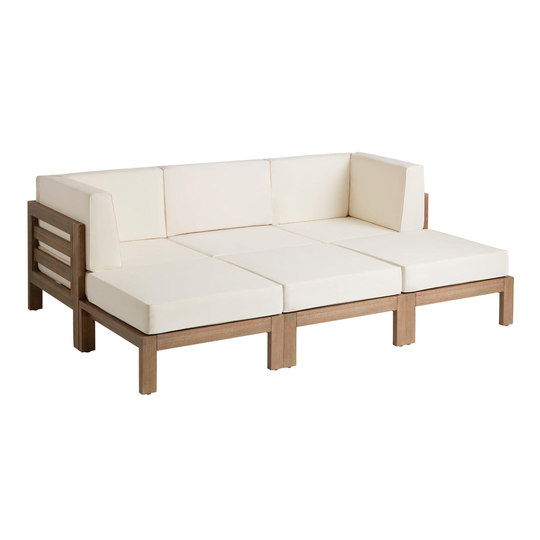 Eucalyptus Segovia 9 Piece Modular Outdoor Patio Pit Sofa by World Market
