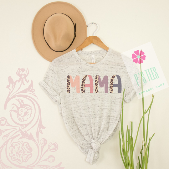 Cheetah Mama Graphic T-Shirt/ Mom Life/T-Shirt Momma