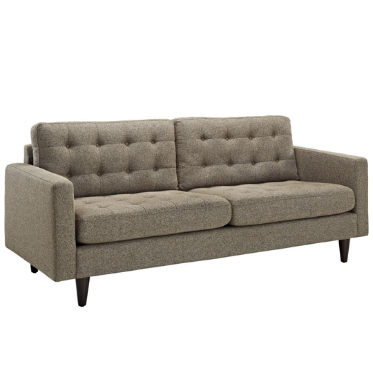 Modway Empress Midcentury Oatmeal Polyester/Blend Sofa in Brown | EEI-1011-OAT