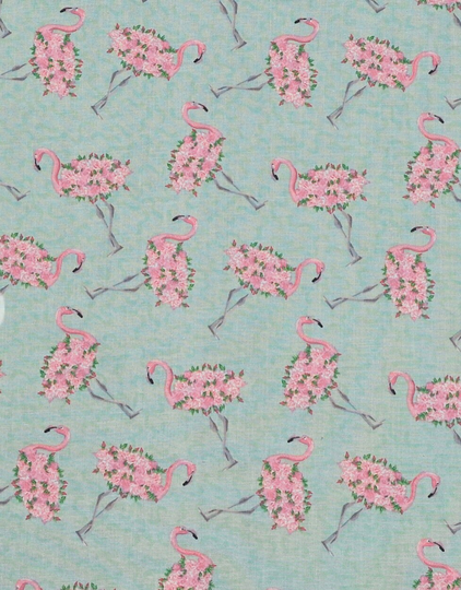 Handmade Floral Flamingo Face Mask