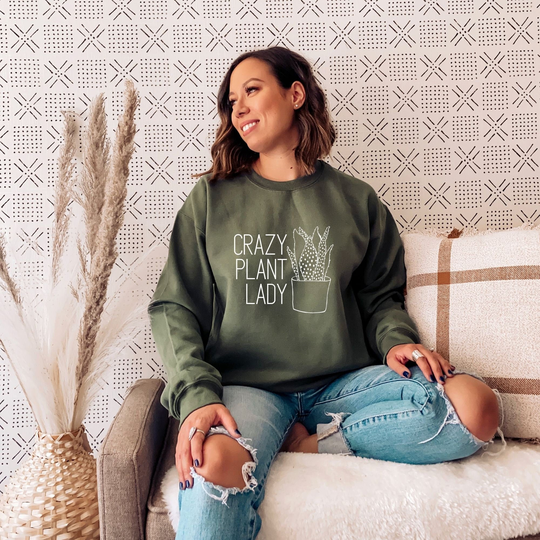 Plant Sweatshirt, Heavy Blend Sweatshirt - Crazy Lady Gift