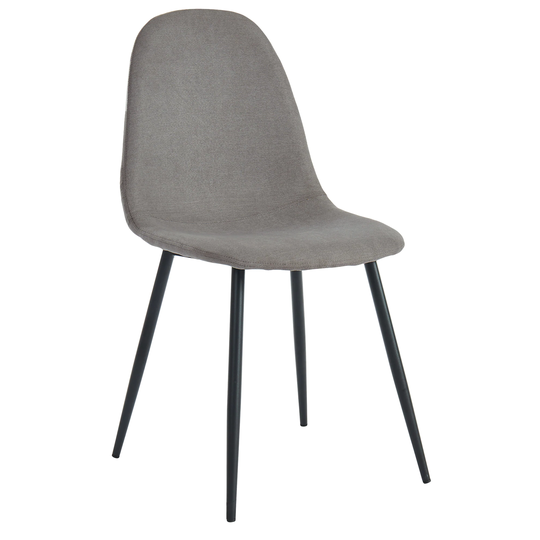 Worldwide Homefurnishings Set of 4 Contemporary/Modern Polyester/Polyester Blend Upholstered Side Chair (Wood Frame) in Gray | 202-606GY