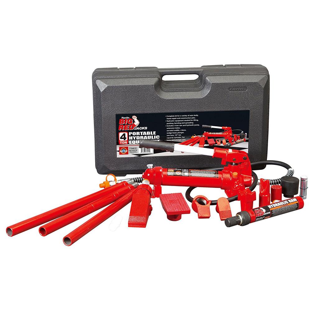 Torin Torin T70401S 4 Ton Porta Power Hydraulic Ram Body Frame Repair Kit and Carry Case | 116203