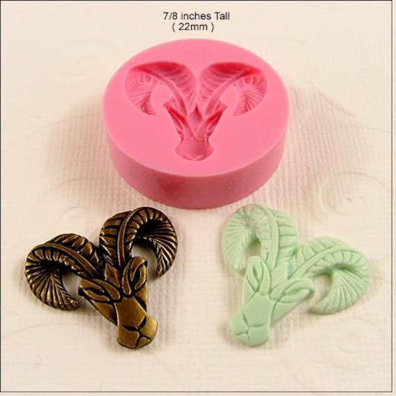 Ram Head Flexible Silicone Mold/Mould | 22mm For Crafts, Jewelry, Scrapbooking, | Resin, Paper, Pmc, Plaster, Epoxy, Polymer Clay | 206