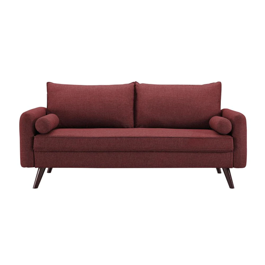 Lifestyle Solutions Jake Casual Red Polyester/Blend Loveseat | LK-CMDS3QU2072