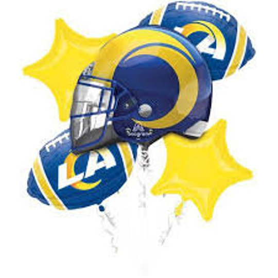 Super Bowl 2022 Football Balloon Bouquet, Los Angeles Rams Balloons, Football Party, Super Bowl