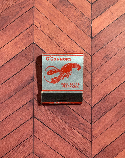 Vintage Matchbook, Oconnors, Restaurant, 1930S, 1940S, Albany, Ny, Front Strike, Missing 8 Match Sticks, Free Ship in Usa