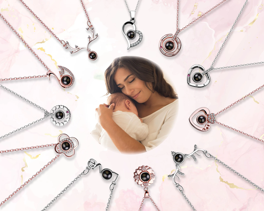 Personalized Photo Projection Necklace, Custom Necklace, Memorial Picture Necklace, Personalized Necklace Pendant For Bride, Gift Mom