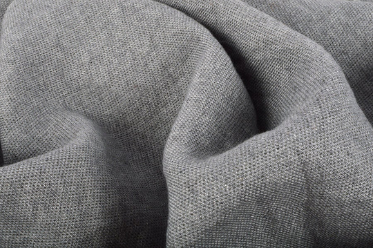 Softened Linen Wool Blend Fabric, Medium Weight Light Gray 210 Gsm, Washed Fabric By The Yard, Meter