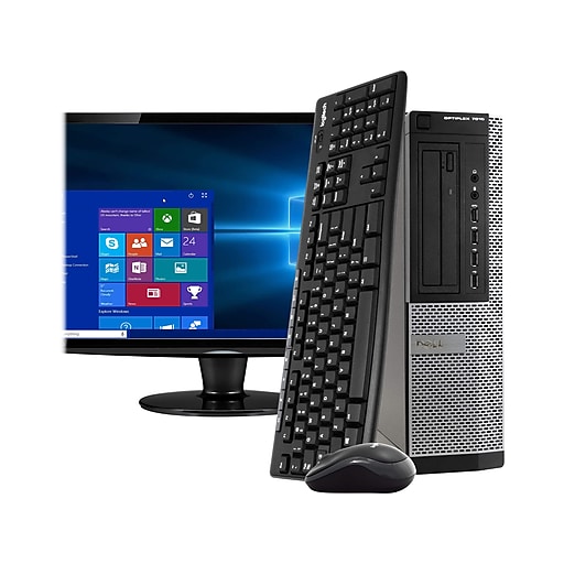Dell OptiPlex 7010 Refurbished Desktop Computer with 24" Monitor, Intel i5 3.2GHz, 16GB RAM, 240GB SSD