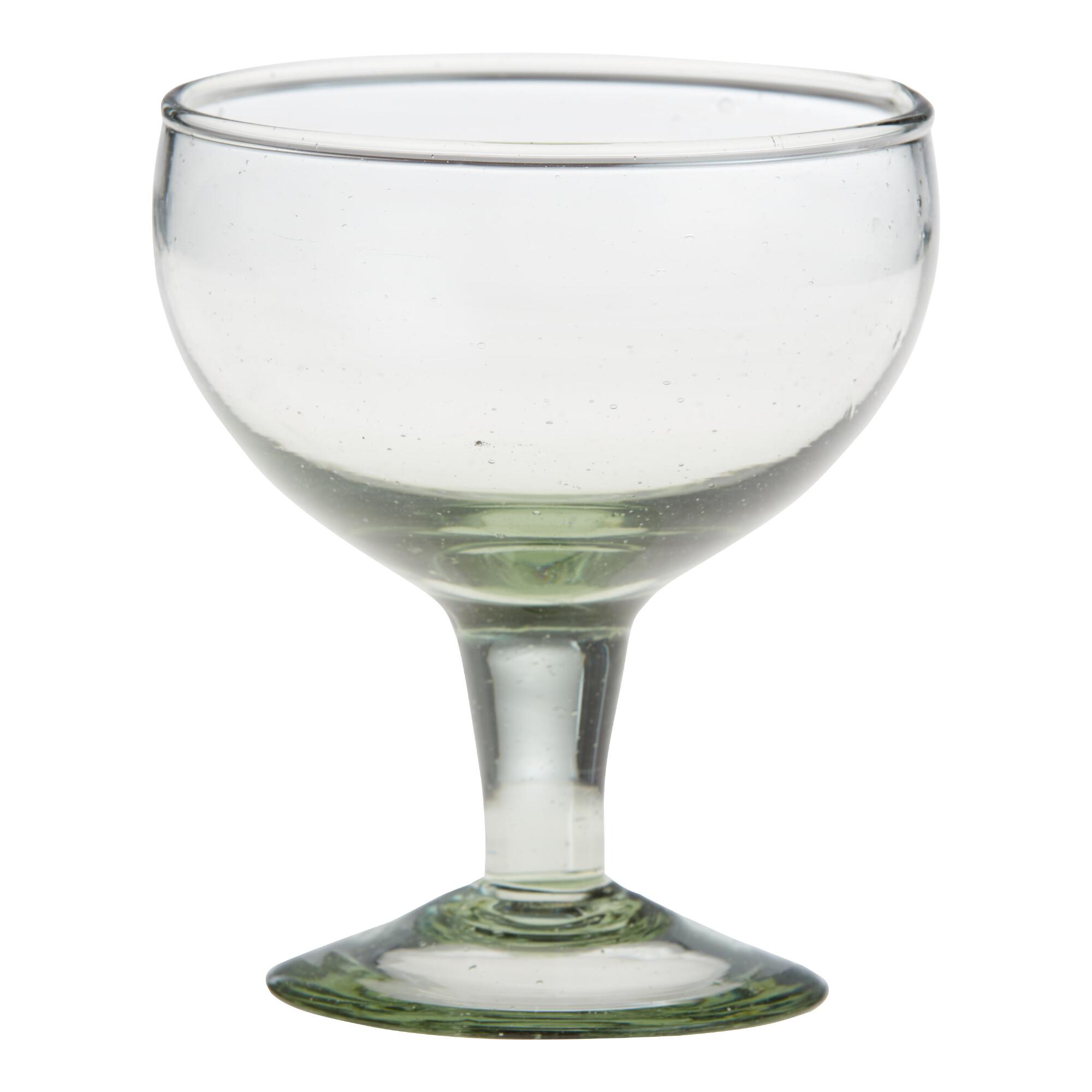 Light Green Recycled Coupe Glasses Set of 4 by World Market