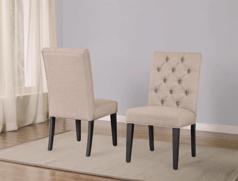 Modus Furniture Crossroads Casual Polyester/Polyester Blend Upholstered Dining Side Chair (Wood Frame) in Brown | 8PL766K