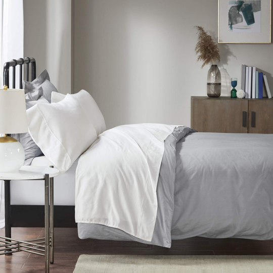 1500 Thread Count Cotton Blend Pillow Cases Standard Size, Casual Luxury Machine Washable Pillow Case Set of 2, Standard : 20 X 30, White
