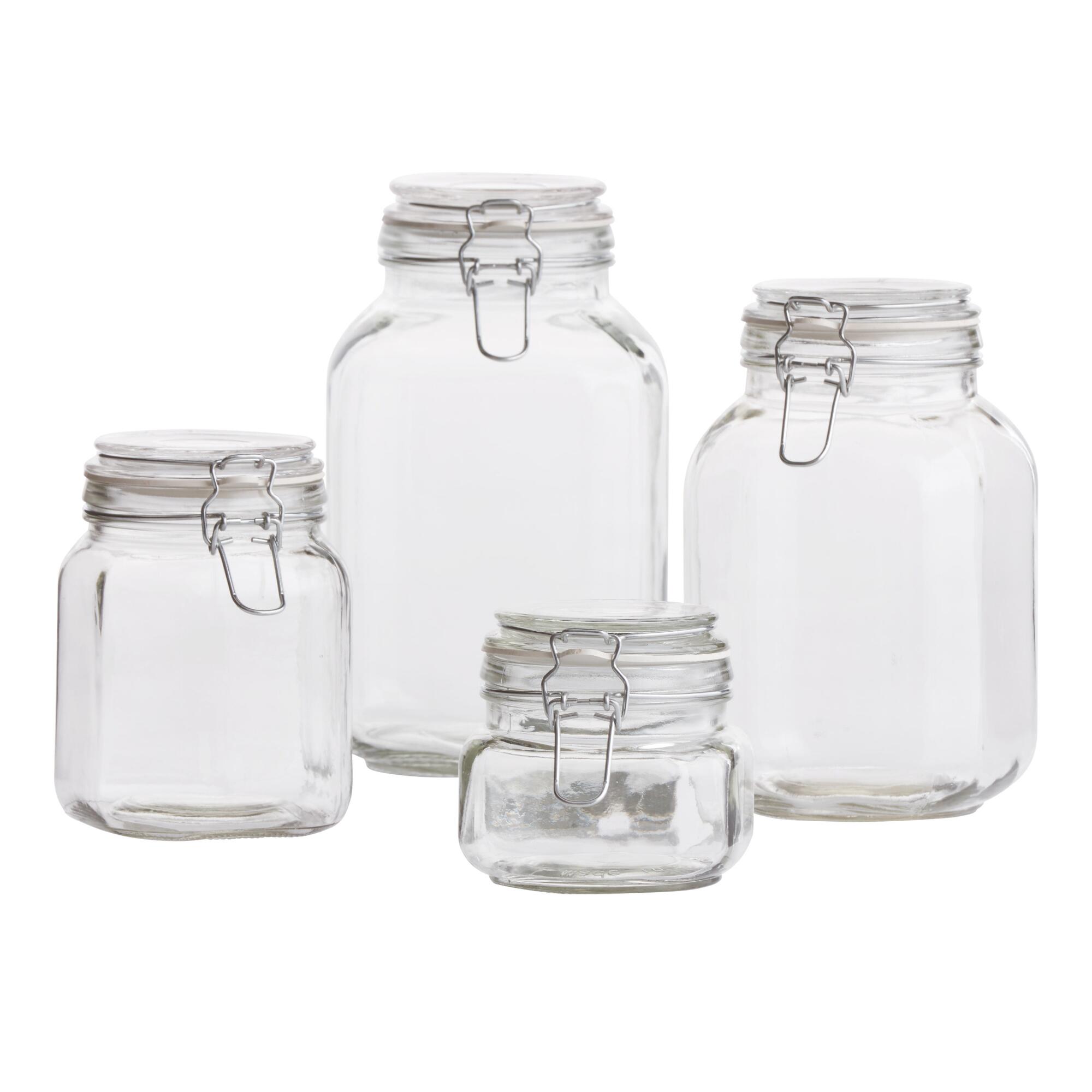 Glass Storage Jars with Clamp Lids by World Market