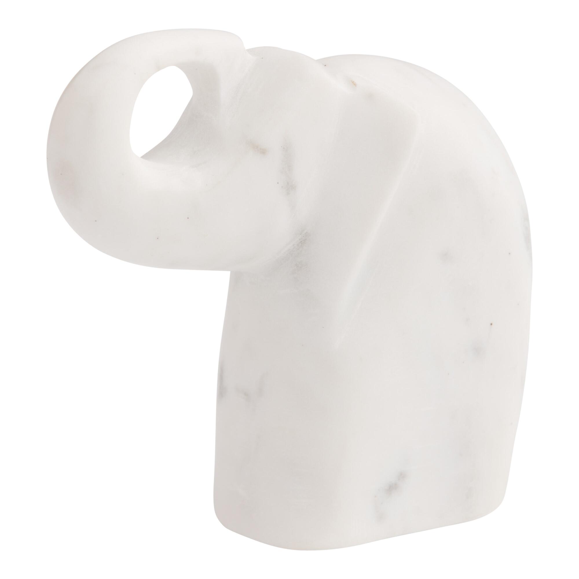White Marble Elephant Decor by World Market