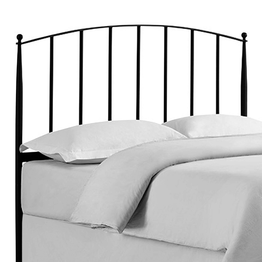 Charcoal Steel Spindle Keily Queen Headboard: Black - Metal - Full Headboard/Queen Headboard by World Market