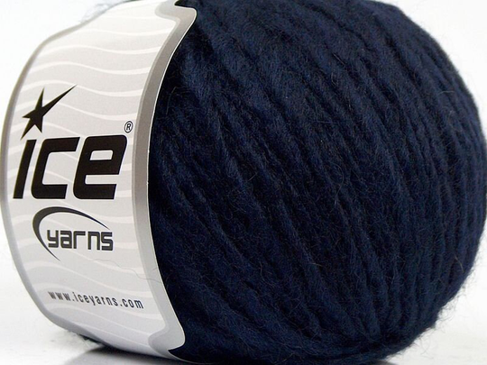 Etno Alpaca #69357 Dark Navy Blue - Ice Merino Wool Acrylic Blend Yarn 50 Gram 82 Yards Weight Group #5 Bulky