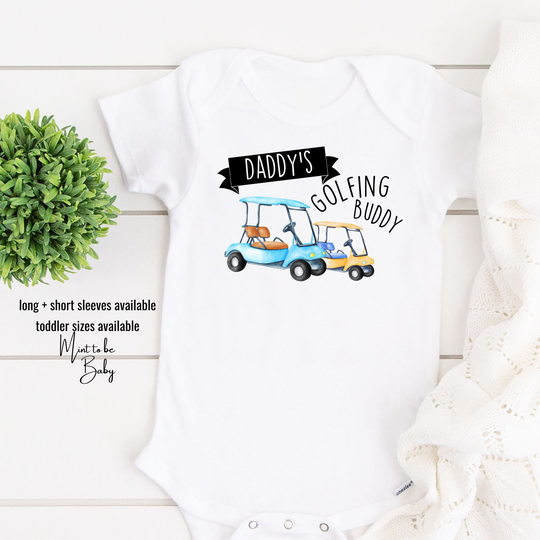 Daddy's Golfing Buddy Onesie® | Golf Baby Cart