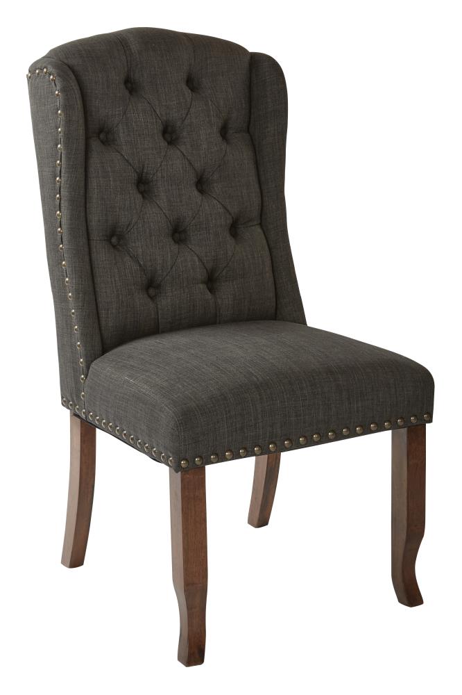 OSP Home Furnishings Contemporary/Modern Polyester/Polyester Blend Dining Side Chair (Metal Frame) in Gray | JSAW-L36