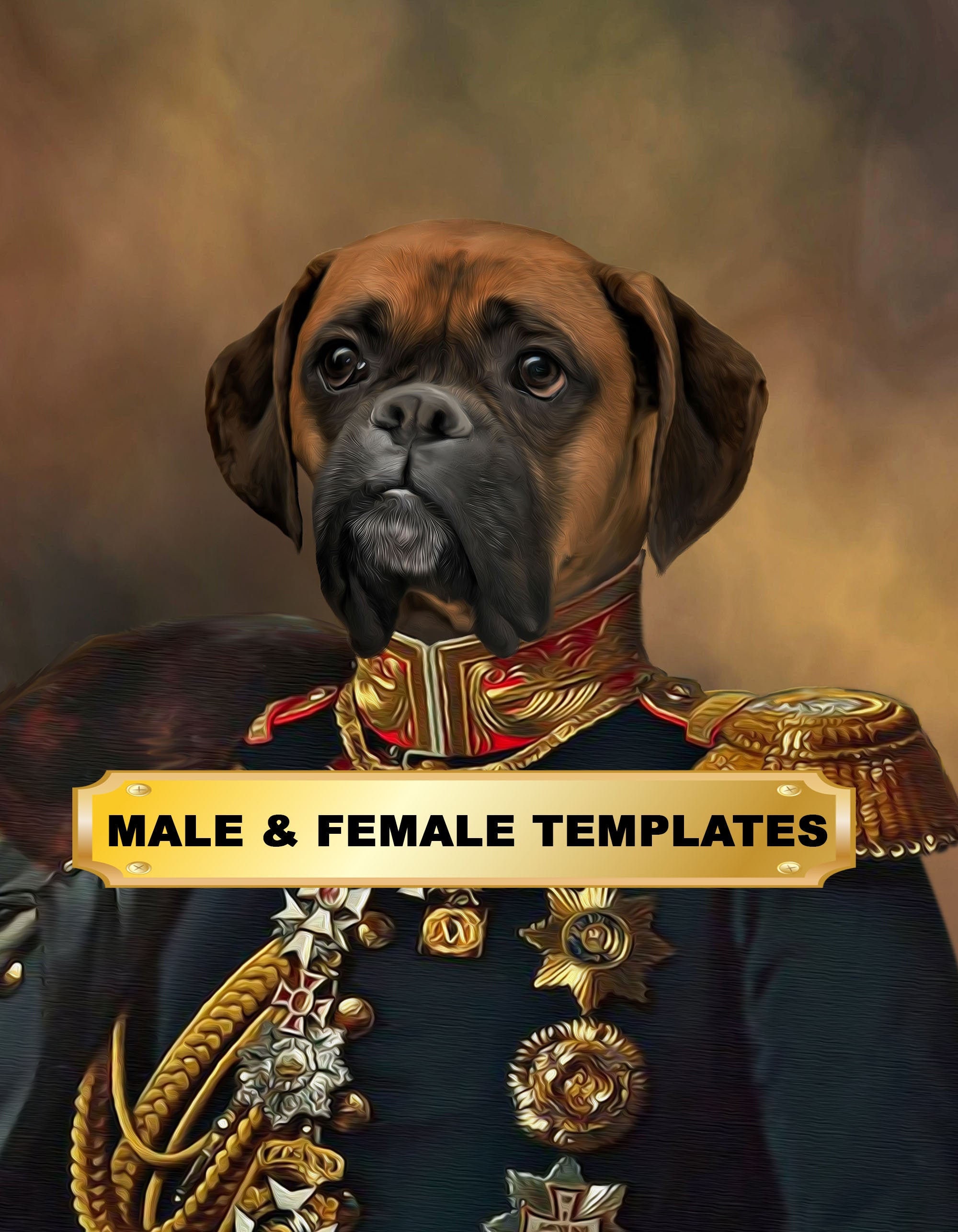Personalized Pet Portrait Gift | Crown Royal Victorian Vintage Memorial